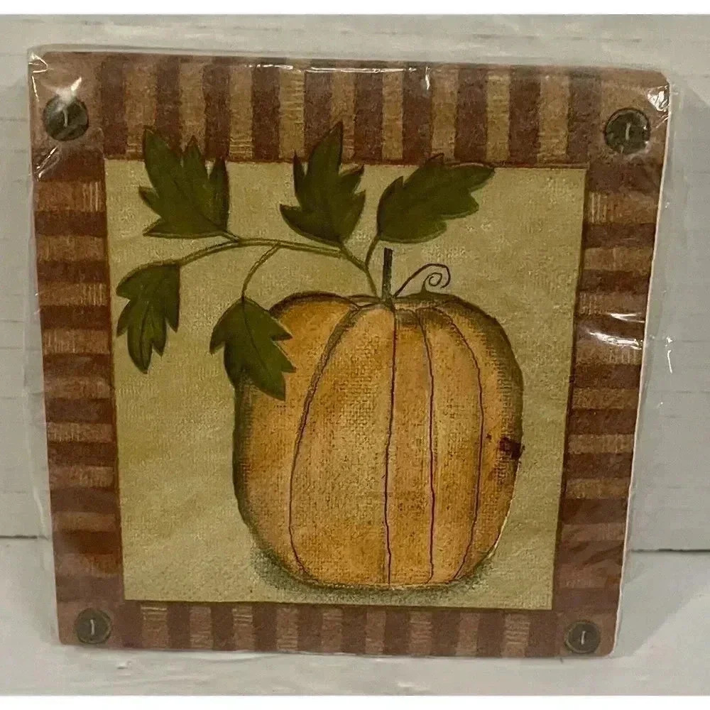 Pumpkin Paper Cocktail‎ Beverage Napkins 20 Count Triple-Ply 5” x 5”